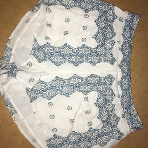 White and blue shorts